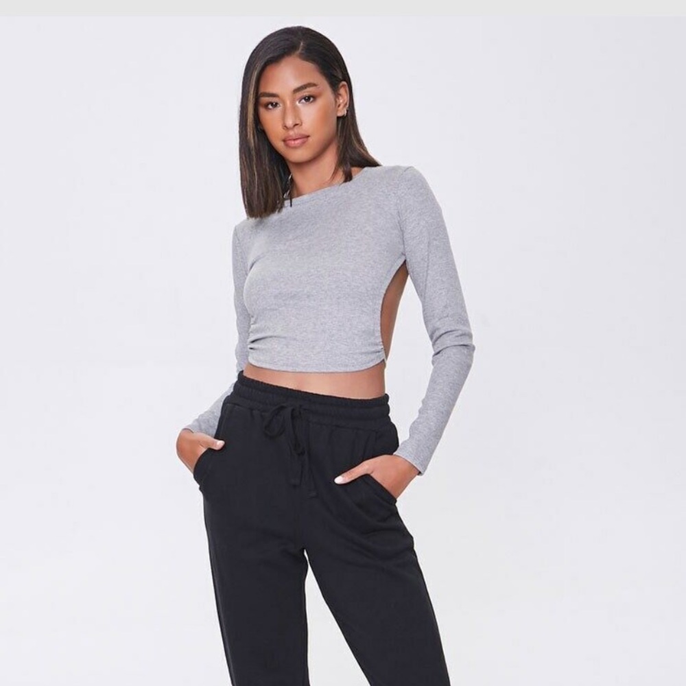 Grey backless top - Picture 4 of 4
